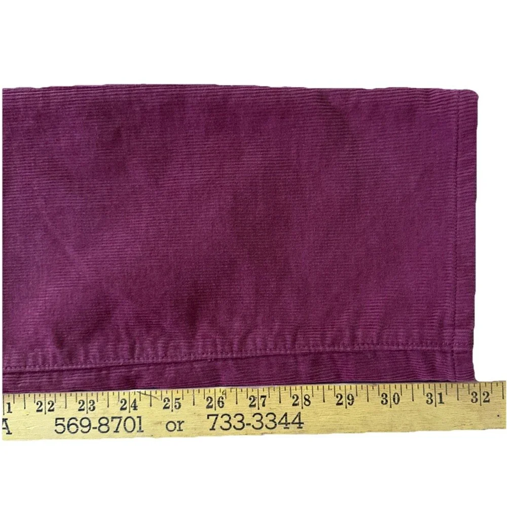 J Crew 250 Corduroy Pants Mens Sz 31x32 Rust Plank Slim Straight Leg Cotton Flex